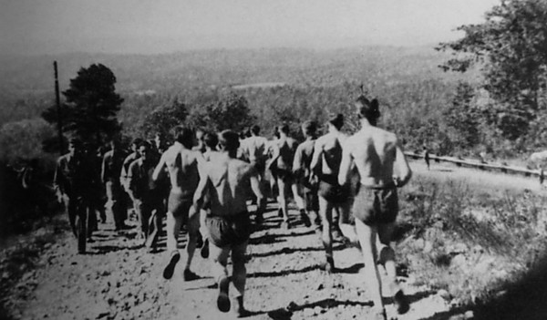 Army physical training Recruiting and Running.